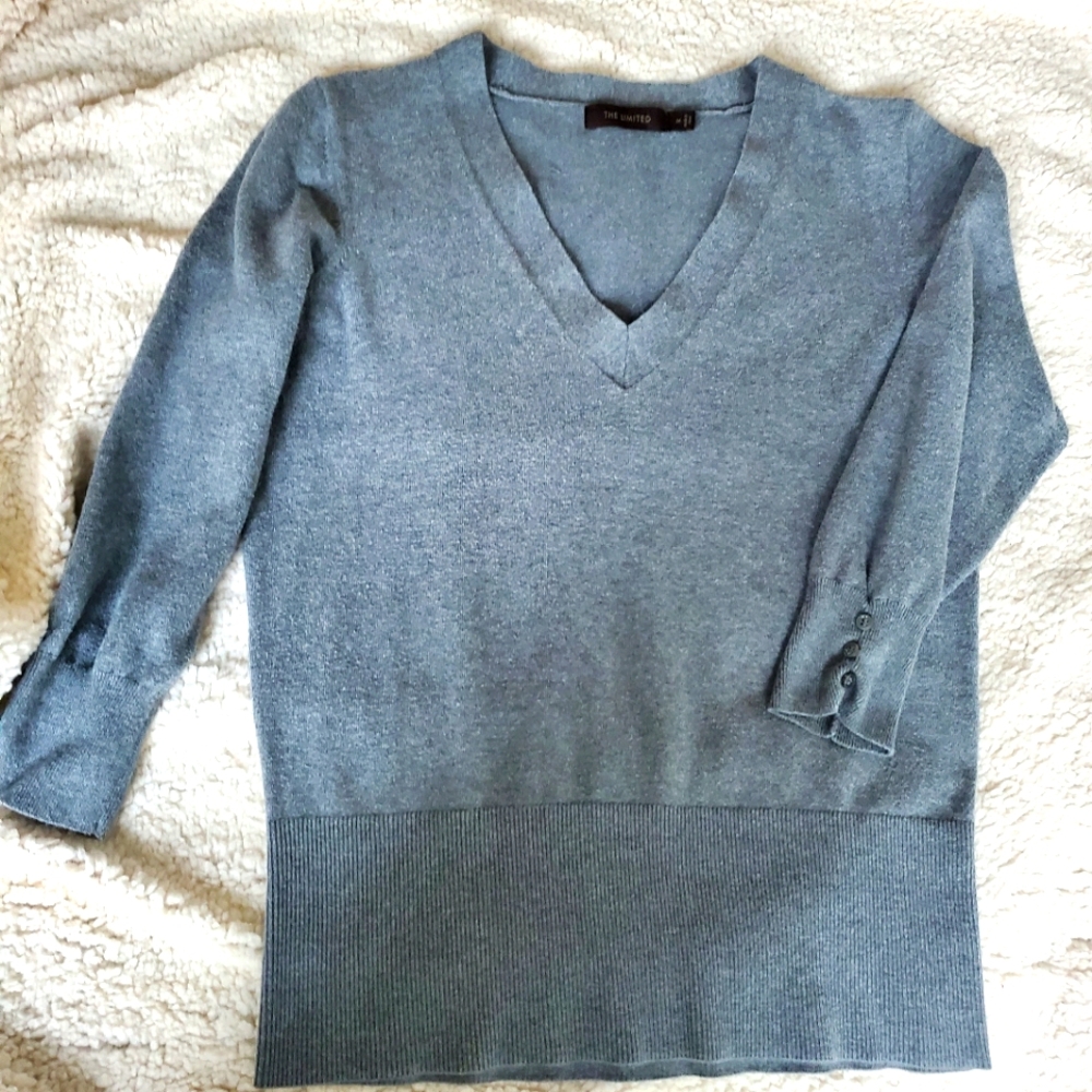 Casual Grey 3/4 Quarter Sleeve Sweater